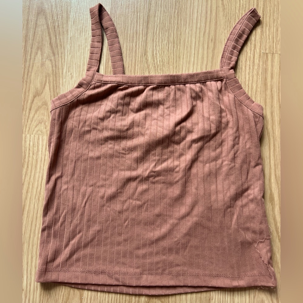 Ardene Copper Ribbed Sleeveless Tank Top
